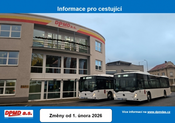 Změny v j&iacute;zdn&iacute;ch ř&aacute;dech MAD Děč&iacute;n od 1. &uacute;nora 2026