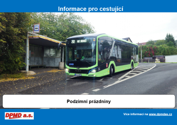 Provoz MAD Děč&iacute;n během st&aacute;tn&iacute;ho sv&aacute;tku a podzimn&iacute;ch pr&aacute;zdnin